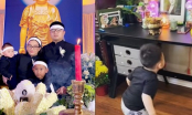 Cháu trai Phi Nhung có hành động gây chú ý khi đứng trước bàn thờ bà ngoại