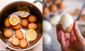 Luộc trứng đừng dùng nước lã: Thêm vài lát chanh tươi, bạn sẽ thấy kết quả bất ngờ