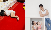 Lê Dương Bảo Lâm xót xa khi con gái không có ai chăm sóc, ngủ gật dưới sàn nhà