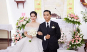 Khánh Thi và Phan Hiển tổ chức hôn lễ ở nhà thờ, hai nhóc tỳ phụ mẹ để tiến vào lễ đường
