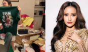 Ngọc Châu tất bật chuẩn bị đi thi Miss Universe, hành lý ngổn ngang phủ kín căn hộ