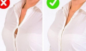 Đừng để hớ hênh vì hở ngực khi mặc áo sơ mi cài cúc, cách làm cực dễ