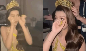 Hoa hậu Thiên Ân bật khóc nức nở trong hậu trường buổi họp báo công bố vương miện Miss Grand Vietnam 2023