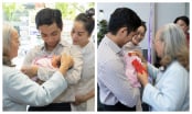 Khánh Thi và con trai mới sinh được gia đình chồng long trọng đón về nhà