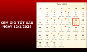 Xem giờ tốt xấu ngày 12/1/2024 chuẩn nhất, xem lịch âm ngày 12/1/2024