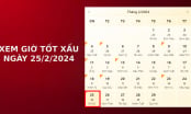 Xem giờ tốt xấu ngày 25/2/2024 chuẩn nhất, xem lịch âm ngày 25/2/2024