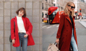 Áo khoác đỏ chiếm sóng streetstyle đầu năm của giới sành điệu