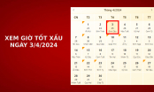 Xem giờ tốt xấu ngày 3/4/2024 chuẩn nhất, xem lịch âm ngày 3/4/2024