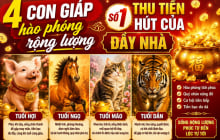 4 con giáp hào phóng rộng lượng, số 1 thu Tiền hút của đầy nhà