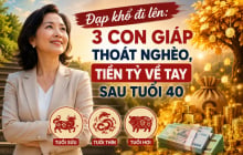 Đạp khổ đi lên: 3 con giáp thoát nghèo, tiền Tỷ về tay sau tuổi 40