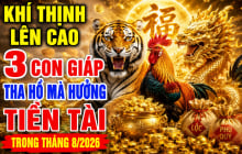 Khí Thịnh lên cao, 3 con giáp tha hồ mà hưởng Tiền Tài trong tháng 8/2026