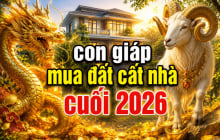 3 con giáp nhận vía mua đất cất nhà cuối 2026