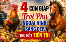 4 con giáp Trời Phú ngoại hình sáng đẹp, thu hút Tiền tài