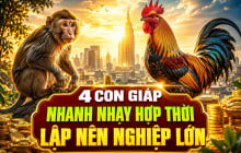 4 con giáp Nhanh Nhạy hợp thời, lập nên nghiệp lớn