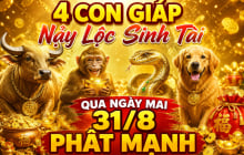 4 con giáp Nảy Lộc Sinh Tài, qua ngày mai 31/8 phất mạnh