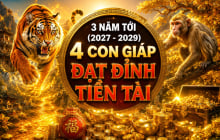 3 năm tới (2027 - 2029), 4 con giáp Đạt Đỉnh Tiền Tài