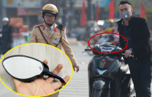 Đi xe máy không lắp 2 gương, ra đường có bị CSGT thổi phạt không?