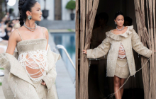 H'Hen Niê bế bụng bầu làm vedette trong show thời trang