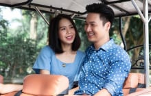Mạnh Trường gây xôn xao với khoảnh khắc đẩy vợ ngã xuống bể bơi