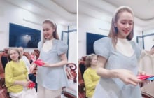 Nhã Phương lộ cánh tay gầy khẳng khiu gây hoang mang