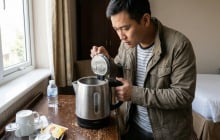 Ấm đun nước trong phòng khách sạn có thật sự sạch? Nhiều người bắt đầu kiểm tra trước khi dùng