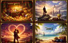 Quiz: Chọn 1 hình ảnh gây ấn tượng nhất: Bạn thường gặp may mắn ở phương diện nào?