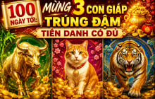 100 ngày tới: Mừng 3 con giáp trúng đậm Tiền Danh có đủ