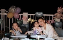 Phương Oanh hoa mắt chóng mặt khi hai con bước vào khủng hoảng tuổi lên 2
