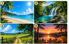 Quiz: Chọn 1 khung cảnh mùa hè bạn yêu thích nhất để khám phá khả năng vượt khó của bản thân
