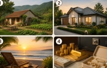 Quiz: Hình ảnh bạn chọn có thể dự đoán về già giàu có ra sao