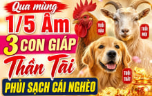 Qua mùng 1/5 Âm, 3 con giáp Thần Tài phủi sạch cái nghèo