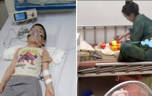 Xót xa người cha nuôi 2 con mắc bệnh hiểm nghèo, mẹ kế chăm con chồng