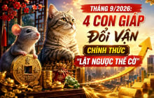 Tháng 9/2026: 4 con giáp đổi vận, chính thức 'lật ngược thế cờ'