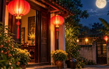 Vì sao Trung thu xưa, nhà nào cũng thích treo đèn lồng trước cửa?