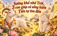 Sướng khổ nhờ Trời, 3 con giáp cứ sống hiền Tiền tự tìm đến