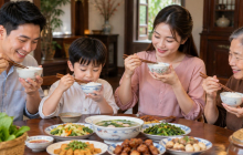  Vì sao người xưa dặn khi ăn cơm phải bưng bát lên, không cúi xuống theo vị trí đặt bát?