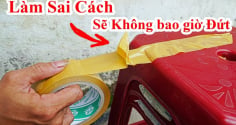 Mẹo cắt băng dính bằng 2 ngón tay, vừa nhanh vừa tiện
