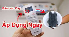 Nhấn nút này bật điều hoà cả ngày không lo khô da