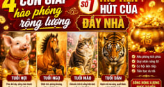 4 con giáp hào phóng rộng lượng, số 1 thu Tiền hút của đầy nhà