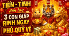 Tiền - Tình đến tay, 3 con giáp rinh ngay phú quý về