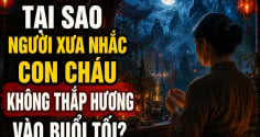 Tại sao người xưa nhắc con cháu không thắp hương vào buổi tối?