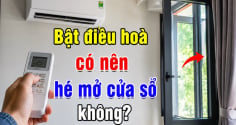 Bật điều hoà có nên hé mở cửa sổ không?