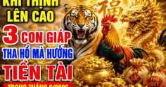 Khí Thịnh lên cao, 3 con giáp tha hồ mà hưởng Tiền Tài trong tháng 8/2026