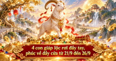 4 con giáp lộc rơi đầy tay, phúc về đầy cửa từ 21/9 đến 26/9