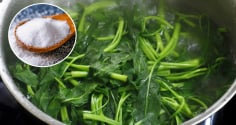 Vì sao cho muối khi luộc rau có thể giúp rau xanh hơn, không bị thâm đen?