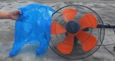 Mẹo dùng túi nilon làm sạch quạt không cần tháo lồng, sạch bong trong 2 phút