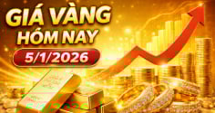 Bảng giá vàng 9999 24K 18K SJC DOJI PNJ hôm nay 5/1/2026