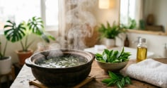 Cách dùng lá trà xanh giúp se khít lỗ chân lông, giảm dầu nhờn