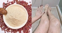 Cách tắm bằng bột đậu đỏ giúp da trắng hồng, mịn mượt