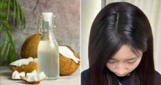 Cách giảm rụng tóc, kích thích tóc mọc dày, hiệu quả nhờ dầu dừa